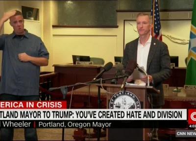 شهردار پورتلند، ترامپ را مسبب ناآرامی های آمریکا دانست